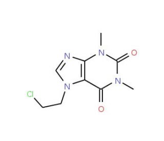 7-(beta-Chloroethyl)theophyline (CAS 5878-61-5) - chemical structure image