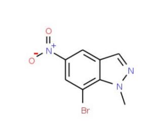 7-Bromo-1-methyl-5-nitro-1H-indazole - chemical structure image