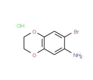 7-bromo-2,3-dihydro-1,4-benzodioxin-6-amine hydrochloride (CAS 297757-46-1) - chemical structure image
