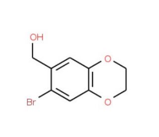 (7-bromo-2,3-dihydro-1,4-benzodioxin-6-yl)methanol - chemical structure image