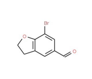 7-Bromo-2,3-dihydro-1-benzofuran-5-carbaldehyde - chemical structure image