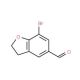 7-Bromo-2,3-dihydro-1-benzofuran-5-carbaldehyde - chemical structure image