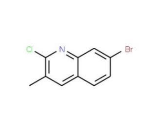 7-Bromo-2-chloro-3-methylquinoline (CAS 132118-47-9) - chemical structure image
