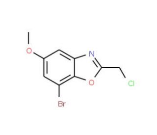 7-Bromo-2-(chloromethyl)-5-methoxy-1,3-benzoxazole - chemical structure image