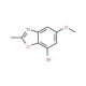7-Bromo-2-methyl-1,3-benzoxazol-5-yl methyl ether - chemical structure image