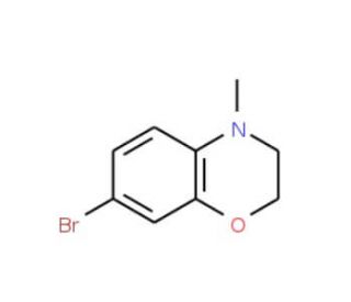 7-Bromo-3,4-dihydro-4-methyl-2H-1,4-benzoxazine (CAS 154264-95-6) - chemical structure image
