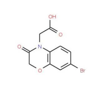 (7-bromo-3-oxo-2,3-dihydro-4H-1,4-benzoxazin-4-yl)acetic acid - chemical structure image