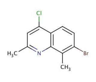 7-Bromo-4-chloro-2,8-dimethylquinoline (CAS 1189106-62-4) - chemical structure image