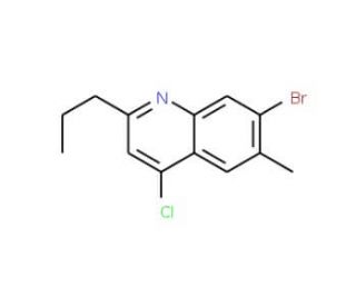 7-Bromo-4-chloro-6-methyl-2-propylquinoline (CAS 1189107-12-7) - chemical structure image