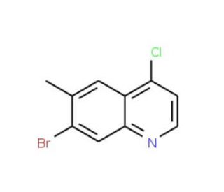 7-Bromo-4-chloro-6-methylquinoline (CAS 1189105-59-6) - chemical structure image