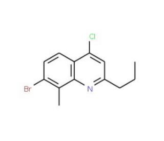 7-Bromo-4-chloro-8-methyl-2-propylquinoline (CAS 1189105-50-7) - chemical structure image
