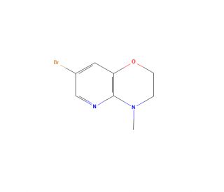 7-Bromo-4-methyl-3,4-dihydro-2H-pyrido[3,2-b][1,4]oxazine (CAS 910037-14-8) - chemical structure image