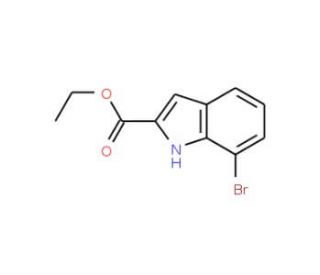 7-Bromoindole-2-carboxylic acid ethyl ester (CAS 16732-69-7) - chemical structure image