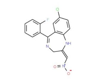 7-Chloro-1,3-dihydro-5-(2-fluorophenyl)-2-nitromethyl-ene-2H-1,4-benzodiazepine-13C1 - chemical structure image