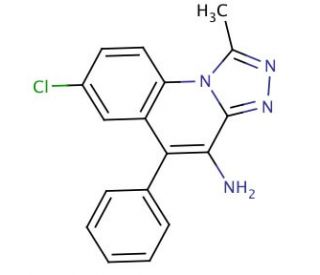 7-Chloro-1-methyl-5-phenyl-[1,2,4]triazolo[4,3-a]quinolin-4-amine - chemical structure image
