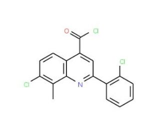 7-chloro-2-(2-chlorophenyl)-8-methylquinoline-4-carbonyl chloride - chemical structure image