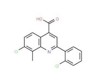 7-Chloro-2-(2-chlorophenyl)-8-methylquinoline-4-carboxylic acid - chemical structure image