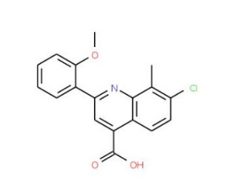 7-Chloro-2-(2-methoxyphenyl)-8-methylquinoline-4-carboxylic acid - chemical structure image
