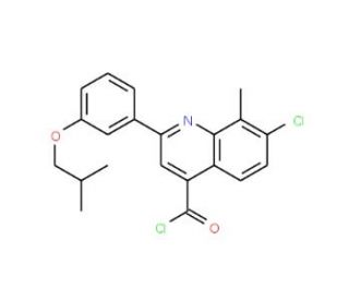 7-chloro-2-(3-isobutoxyphenyl)-8-methylquinoline-4-carbonyl chloride - chemical structure image