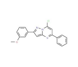 7-Chloro-2-(3-methoxy-phenyl)-5-phenyl-pyrazolo[1,5-a]pyrimidine - chemical structure image
