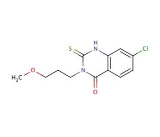 7-chloro-2-mercapto-3-(3-methoxypropyl)quinazolin-4(3H)-one - chemical structure image