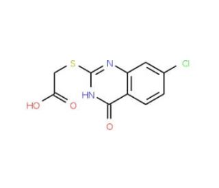 (7-Chloro-4-oxo-3,4-dihydro-quinazolin-2-ylsulfanyl)-acetic acid - chemical structure image