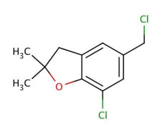 7-chloro-5-(chloromethyl)-2,2-dimethyl-2,3-dihydro-1-benzofuran - chemical structure image