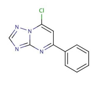 7-chloro-5-phenyl[1,2,4]triazolo[1,5-a]pyrimidine (CAS 28565-43-7) - chemical structure image