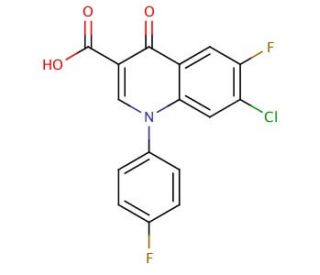 7-Chloro-6-fluoro-1-(4-fluorophenyl)-1,4-dihydro-4-oxo-3-quinolinecarboxylic Acid - chemical structure image