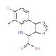 7-Chloro-6-methyl-3a,4,5,9b-tetrahydro-3H-cyclopenta[c]quinoline-4-carboxylic acid (CAS 312713-96-5) - chemical structure ima