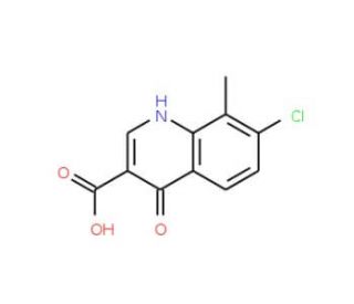 7-Chloro-8-methyl-4-oxo-1,4-dihydro-quinoline-3-carboxylic acid - chemical structure image