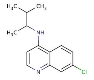 7-chloro-N-(3-methylbutan-2-yl)quinolin-4-amine - chemical structure image