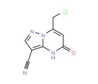 7-Chloromethyl-5-oxo-4,5-dihydro-pyrazolo[1,5-a]-pyrimidine-3-carbonitrile - chemical structure image