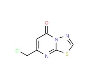 7-(chloromethyl)-5H-[1,3,4]thiadiazolo[3,2-a]pyrimidin-5-one (CAS 87572-02-9) - chemical structure image