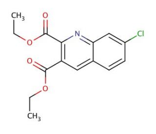 7-Chloroquinoline-2,3-dicarboxylic acid diethyl ester (CAS 892874-55-4) - chemical structure image