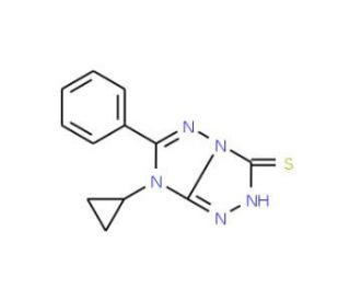 7-cyclopropyl-6-phenyl-7H-[1,2,4]triazolo[4,3-b][1,2,4]triazole-3-thiol - chemical structure image
