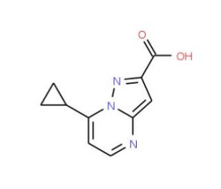 7-Cyclopropyl-pyrazolo[1,5-a]pyrimidine-2-carboxylic acid - chemical structure image