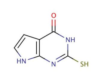 7-Deaza-2-mercapto-hypoxanthine (CAS 67831-84-9) - chemical structure image