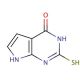 7-Deaza-2-mercapto-hypoxanthine (CAS 67831-84-9) - chemical structure image