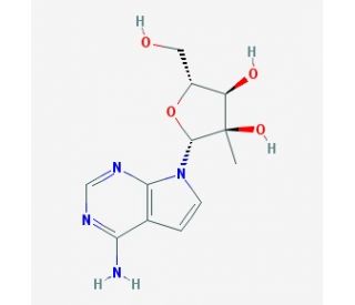7-Deaza-2&prime;-C-methyladenosine (CAS 443642-29-3) - chemical structure image