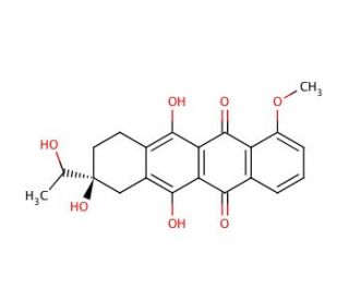 7-Deoxy Daunorubicinol Aglycone (Mixture of Diastereomers) (CAS 210837-87-9) - chemical structure image