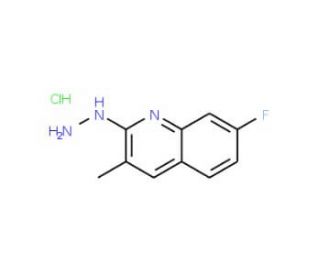 7-Fluoro-2-hydrazino-3-methylquinoline hydrochloride (CAS 1171659-05-4) - chemical structure image
