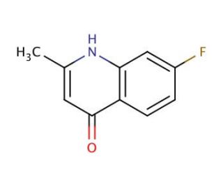 7-Fluoro-2-methyl-quinolin-4-ol (CAS 18529-03-8) - chemical structure image
