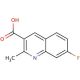 7-Fluoro-2-methylquinoline-3-carboxylic acid (CAS 879361-44-1) - chemical structure image