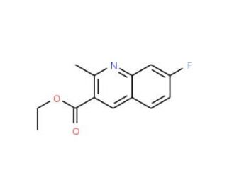 7-Fluoro-2-methylquinoline-3-carboxylic acid ethyl ester (CAS 948290-76-4) - chemical structure image