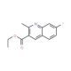 7-Fluoro-2-methylquinoline-3-carboxylic acid ethyl ester (CAS 948290-76-4) - chemical structure image