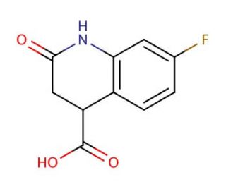 7-fluoro-2-oxo-1,2,3,4-tetrahydroquinoline-4-carboxylic acid (CAS 923120-55-2) - chemical structure image