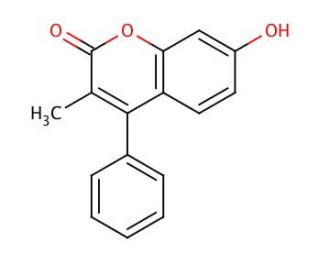 7-Hydroxy-3-methyl-4-phenylcoumarin (CAS 54431-13-9) - chemical structure image