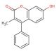 7-Hydroxy-3-methyl-4-phenylcoumarin (CAS 54431-13-9) - chemical structure image