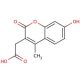 7-Hydroxy-4-methyl-3-coumarinylacetic acid (CAS 5852-10-8) - chemical structure image